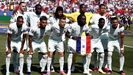 Once de la selecci�n francesa ante Marruecos.