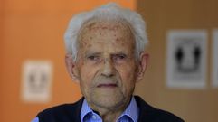 Alfonso Llano, fotografiado en la residencia de mayores de Sober en junio del 2023, cuando ten�a 105 a�os