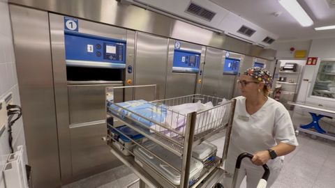 Trabajo en la Central de Esterilizaci�n do Hospital Universitario de Ourense 