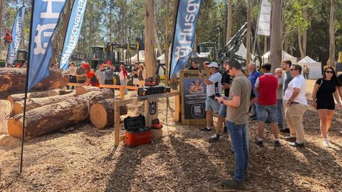 El grupo Internaco hizo demostraciones del funcionamiento de las nuevas motosierras Husqvarna
