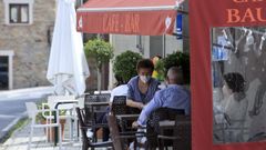 Ambiente este viernes en una terraza de Feira do Monte