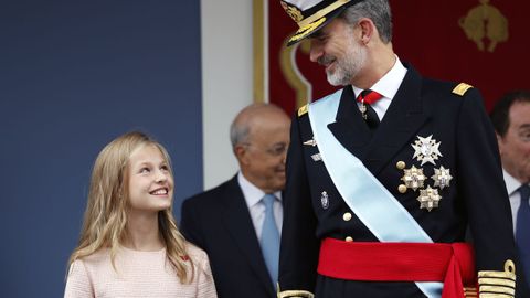 La princesa y el rey, en el acto por la fiesta nacional del 12 de octubre del 2019