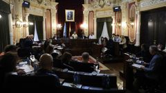 Imagen de archivo de un pleno en el Concello de Ourense.