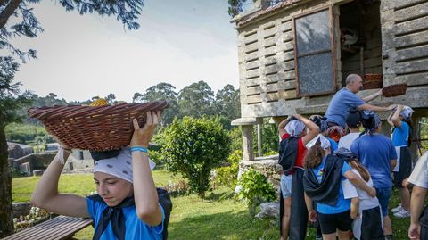 En Baro�a es habitual que los escolares realicen actividades en el entorno del colegio
