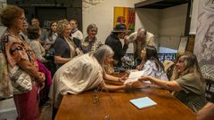 Mar�a Xes�s Blanco na presentaci�n do seu libro en Ribeira