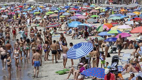 La playa de Silgar, en Sanxenxo