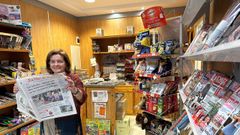 Mari �ngeles Seijido Platas, en su establecimiento con La Voz de Galicia. 