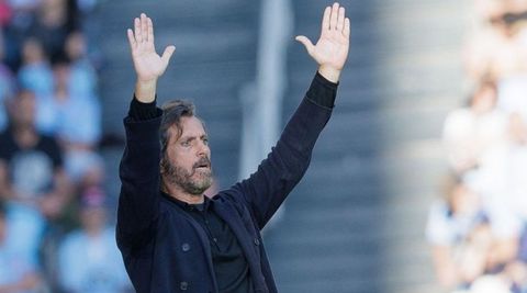 El entrenador del Alav�s, Quique S�nchez Flores, durante el partido ante el Celta en Bala�dos.