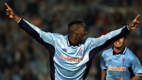 Benni McCarthy fue uno de los protagonistas del 4-0 del Celta a la Juventus.