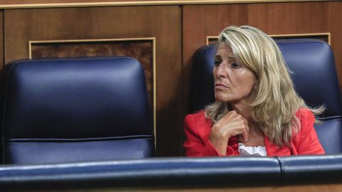 Yolanda D�az, durante la sesi�n extraordinaria en el Congreso el pasado 25 de agosto.