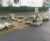 Los trozos quedaron desplazados de su ubicaci�n original.