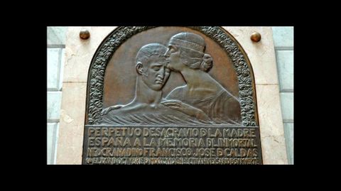 En la sede de la Biblioteca Nacional en Madrid existe una placa de desagravio al primer cient�fico colombiano, Francisco Jos� de Caldas, fusilado hace ahora 200 a�os 