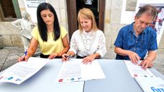 PSOE, Movememento Salceda y BNG pactaron en 2023 la investidura de la alcaldesa de Salceda, Loli Casti�eira