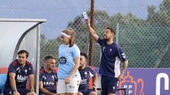 Ana Toubes y David Ferreiro, en un partido de As Celtas esta temporada.