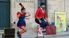 Una actuaci�n del Clownbados en el verano de 2024