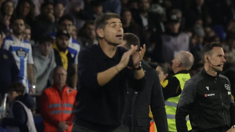 Antonio Hidalgo, en el partido del pasado domingo en Riazor