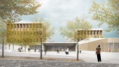 El futuro edificio para las entidades sociales, en la calle V�zquez de Parga (en la imagen, su recreaci�n virtual) es el proyecto prioritario demandado por los consultados, con mucho apoyo.