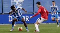 Bil Nsongo marc� el gol de la remontada deportivista