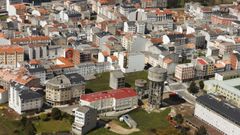 Vista de la zoan de O Choris en el casco urbano de Carballo, municipio que bate su r�cord de poblaci�n