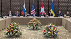 Los negociadores de Rusia, Ucrania y Estados Unidos en Ginebra