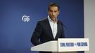 El portavoz nacional del PP, Borja Sémper, durante la rueda de prensa posterior a la reunión del Comité de Dirección del partido. 