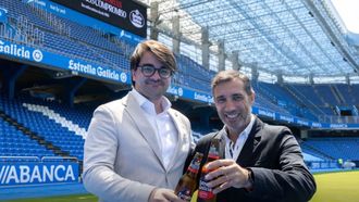 Massimo Benassi y José Cabanas, en Riazor