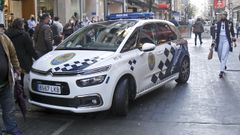 Patrulla de la Polic�a Local de Pontevedra en el casco urbano de la ciudad