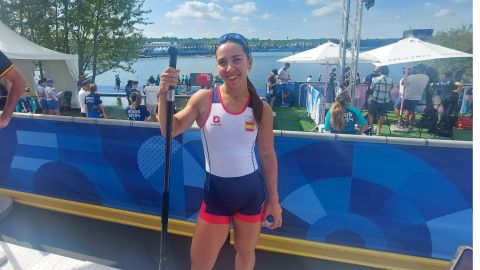 La gallega Antía Jácome después de clasificarse para las semifinales de París 2024