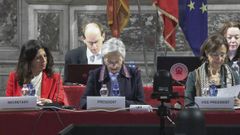 La presidenta de la Comisi�n de Venecia, Claire Bazy Malaurie junto a la vicepresidenta, Marta Cartabia.