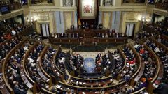 Vista del hemiciclo del Congreso de los Diputados.