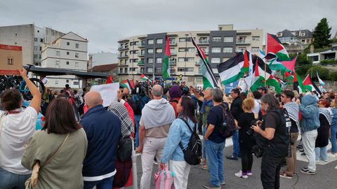 Protestas de la Etapa 16 de La Vuelta a Espaa entre Poio y Mos