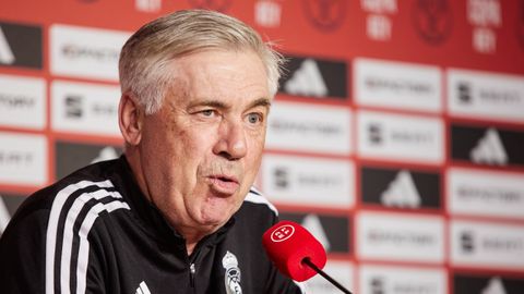 Carlo Ancelotti.Carlo Ancelotti, entrenador del Real Madrid, en la rueda de prensa previa a la final de la Copa del Rey