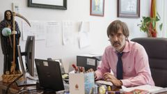 Leonardo �lvarez, magistado decano de Ourense, en su despacho