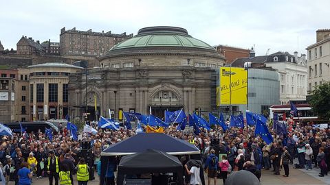 Protesta anti-Brexit en Edimburgo