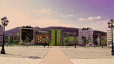 Plaza del Conceyín, en el barrio de la Corredoria de Oviedo