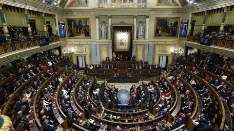Una vista del hemiciclo del Congreso de los Diputados.