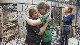 San Vicente de Leira, en Vilamartn, despus de los incendios