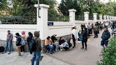 El pasado abril las colas eran habituales en Madrid