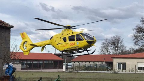 El 061 envi al lugar del accidente a su helicptero con base en Ourense