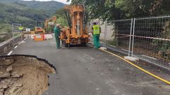 Inicio de las obras de reparaci�n del tramo afactado por el desplome