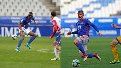 Mariga Hidi Real Oviedo Granada Alcorcon Carlos Tartiere.Mariga y Hidi, frente a Granada y Alcorcon