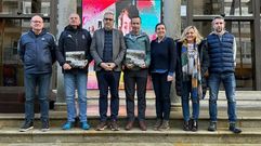 El alcalde de Ames, Blas Garc�a, y la concejala de Deportes, Susana Se�or�s, recibieron a representantes de la Asociaci�n Internacional de Ultrarunners (IAU).