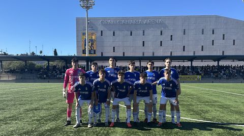 Once del juvenil A del Real Oviedo ante la UD Las Palmas