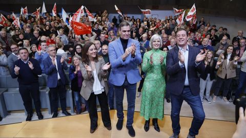 In�s Rey, Pedro S�nchez, Patricia�Iglesias y Jos� Ram�n G�mez Besteiro, esta tarde en A Coru�a.