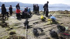 Conflicto entre las mariscadoras de Vilaboa y de Arcade por un banco marisquero