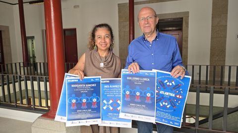 Soledad Felloza y José Antonio Ponte Far, con los carteles del festival