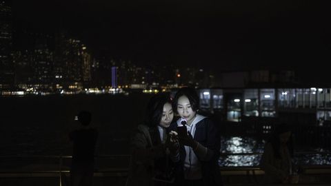 Apagado de luces en Hong Kong