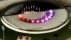 La fuente de Vilaboa con espuma