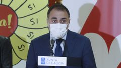 El conselleiro, este martes en Santiago