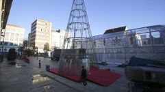 La carpa est� ubicada en la plaza de Armas